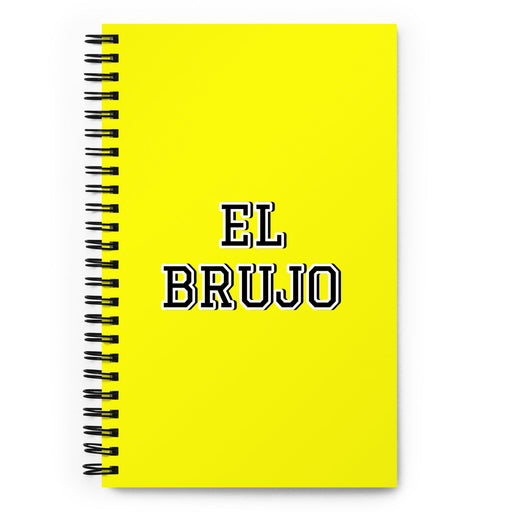 El Brujo The Witch / Wizard | Yellow Spiral Notebook, 140 Dotted Sheets | Funny Gift Idea Home Office Work | Mexican Spanish Pride Gift Mexicada