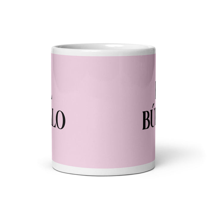 El Búfalo The Ox Funny Home Office Work Coffee Mug Mexican Spanish Pride Gift White Glossy Cup Light Pink Card Mug Mexicada