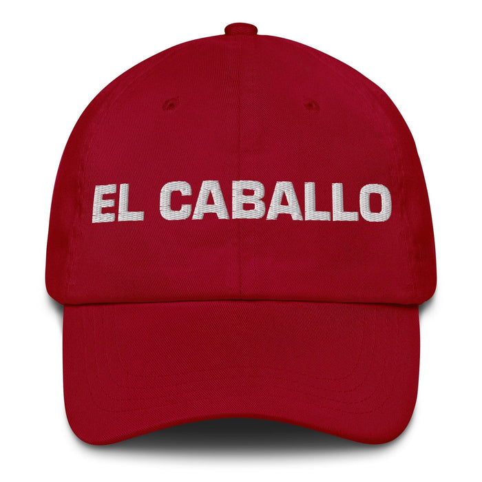 El Caballo The Horse Mexican Spanish Pride Gift Regalo Dad Hat Mexicada Cranberry