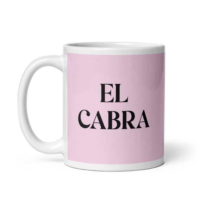 El Cabra The Goat Funny Home Office Work Coffee Mug Mexican Spanish Pride Gift White Glossy Cup Light Pink Card Mug Mexicada