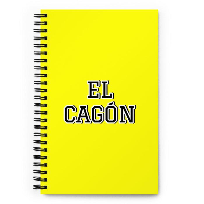 El Cagón The Messy One | Yellow Spiral Notebook, 140 Dotted Sheets | Funny Gift Idea Home Office Work | Mexican Spanish Pride Gift Mexicada