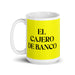 El Cajero De Banco The Bank Teller Funny Home Office Work Coffee Mug Mexican Spanish Pride Gift White Glossy Cup Yellow Card Mug Mexicada