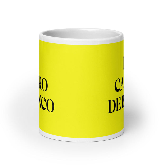 El Cajero De Banco The Bank Teller Funny Home Office Work Coffee Mug Mexican Spanish Pride Gift White Glossy Cup Yellow Card Mug Mexicada