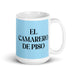 El Camarero De Piso The Housekeeper Funny Home Office Work Coffee Mug Mexican Spanish Pride Gift White Glossy Cup Sky Blue Card Mug Mexicada 15 oz