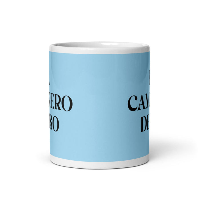 El Camarero De Piso The Housekeeper Funny Home Office Work Coffee Mug Mexican Spanish Pride Gift White Glossy Cup Sky Blue Card Mug Mexicada