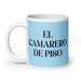 El Camarero De Piso The Housekeeper Funny Home Office Work Coffee Mug Mexican Spanish Pride Gift White Glossy Cup Sky Blue Card Mug Mexicada