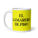 El Camarero De Piso The Housekeeper Funny Home Office Work Coffee Mug Mexican Spanish Pride Gift White Glossy Cup Yellow Card Mug Mexicada