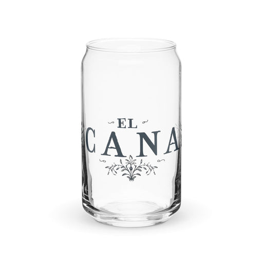 El Caña Exclusive Art Piece Can-Shaped Glass Home Office Work Mexican Spanish Pride Gift Cup One-Of-A-Kind Calligraphy Glass | E2 Mexicada 16 oz (No Lid No Straw)