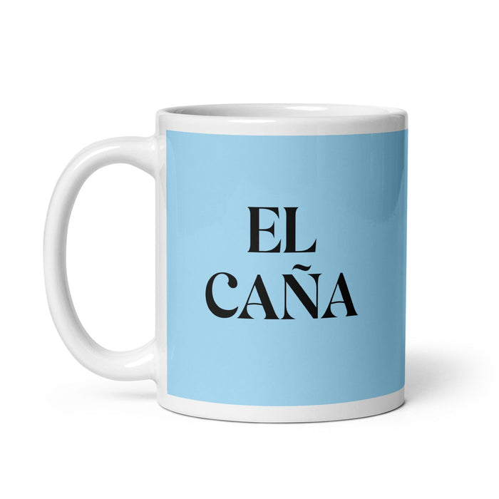 El Caña The Beer Lover Funny Home Office Work Coffee Mug Mexican Spanish Pride Gift White Glossy Cup Sky Blue Card Mug Mexicada