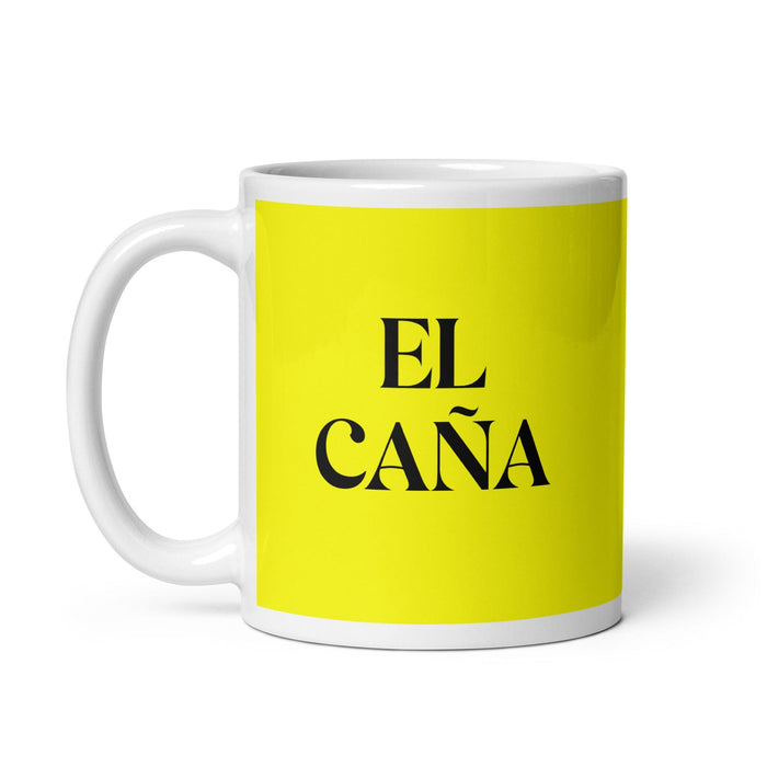 El Caña The Beer Lover Funny Home Office Work Coffee Mug Mexican Spanish Pride Gift White Glossy Cup Yellow Card Mug Mexicada