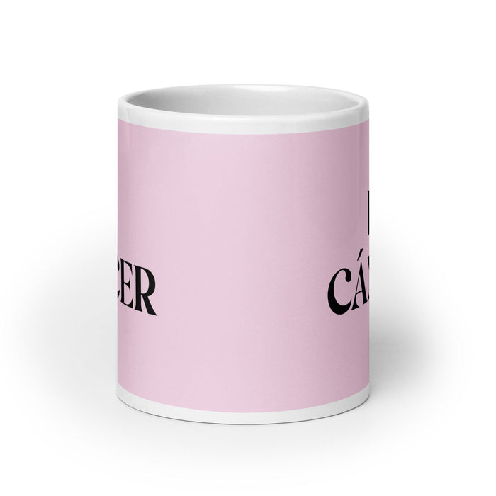 El Cáncer The Cancer Funny Home Office Work Coffee Mug Mexican Spanish Pride Gift White Glossy Cup Light Pink Card Mug Mexicada