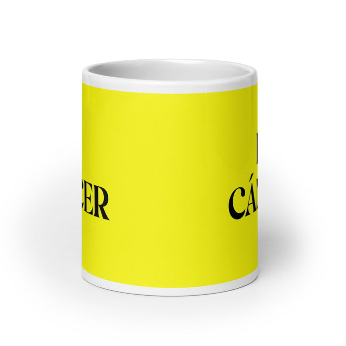 El Cáncer The Cancer Funny Home Office Work Coffee Mug Mexican Spanish Pride Gift White Glossy Cup Yellow Card Mug Mexicada