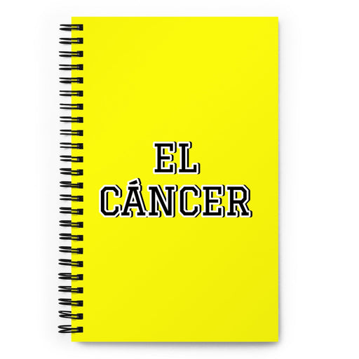 El Cáncer The Cancer | Yellow Spiral Notebook, 140 Dotted Sheets | Funny Gift Idea Home Office Work | Mexican Spanish Pride Gift Mexicada