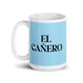 El Cañero The Cane Field Resident Funny Home Office Work Coffee Mug Mexican Spanish Pride Gift White Glossy Cup Sky Blue Card Mug Mexicada