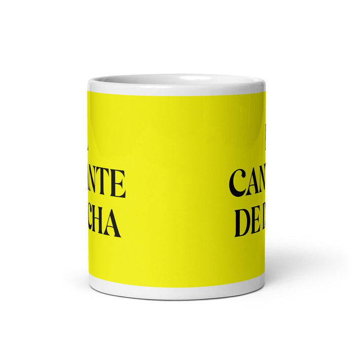 El Cantante De Ducha The Shower Singer Funny Home Office Work Coffee Mug Mexican Spanish Pride Gift White Glossy Cup Yellow Card Mug Mexicada