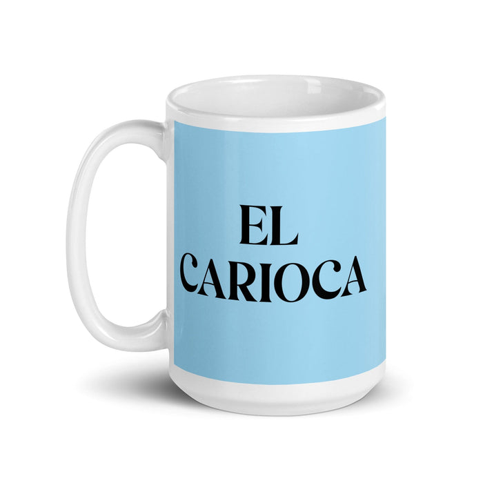 El Carioca The Rio De Janeiro Resident Funny Home Office Work Coffee Mug Mexican Spanish Pride Gift White Glossy Cup Sky Blue Card Mug Mexicada