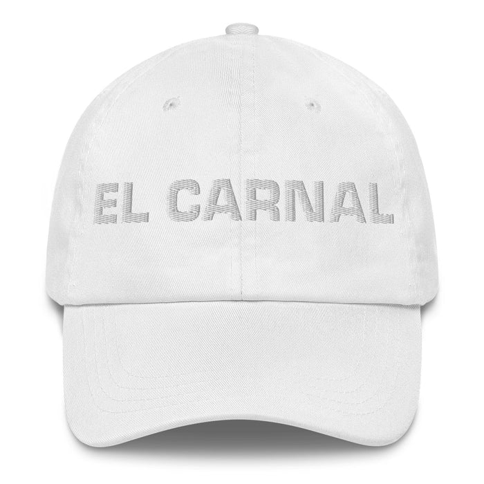 El Carnal The Sibling (Buddy) Mexican Spanish Pride Gift Regalo Dad Hat Mexicada White