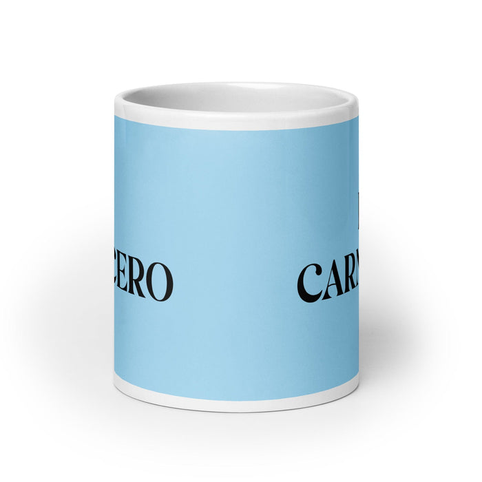 El Carnicero The Butcher Funny Home Office Work Coffee Mug Mexican Spanish Pride Gift White Glossy Cup Sky Blue Card Mug Mexicada