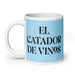 El Catador De Vinos The Wine Taster Funny Home Office Work Coffee Mug Mexican Spanish Pride Gift White Glossy Cup Sky Blue Card Mug Mexicada