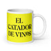 El Catador De Vinos The Wine Taster Funny Home Office Work Coffee Mug Mexican Spanish Pride Gift White Glossy Cup Yellow Card Mug Mexicada 20 oz