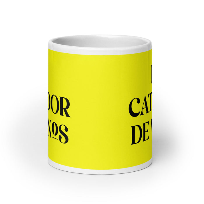 El Catador De Vinos The Wine Taster Funny Home Office Work Coffee Mug Mexican Spanish Pride Gift White Glossy Cup Yellow Card Mug Mexicada