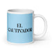 El Cautivador The Captivating One Funny Home Office Work Coffee Mug Mexican Spanish Pride Gift White Glossy Cup Sky Blue Card Mug Mexicada 20 oz