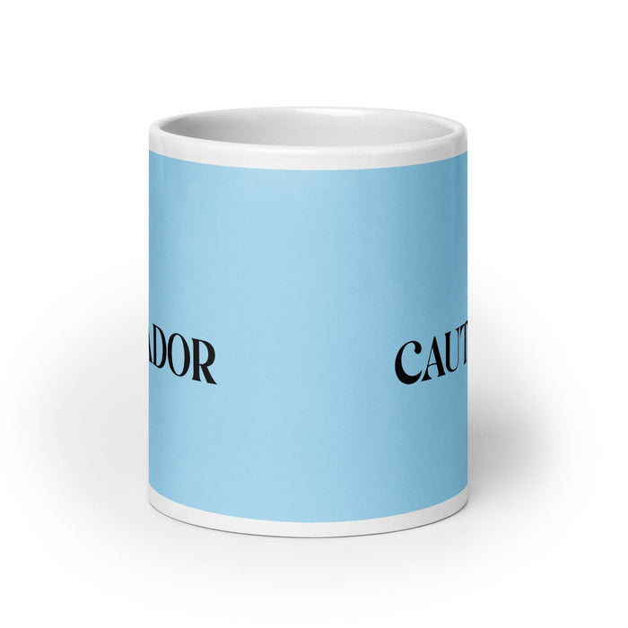 El Cautivador The Captivating One Funny Home Office Work Coffee Mug Mexican Spanish Pride Gift White Glossy Cup Sky Blue Card Mug Mexicada