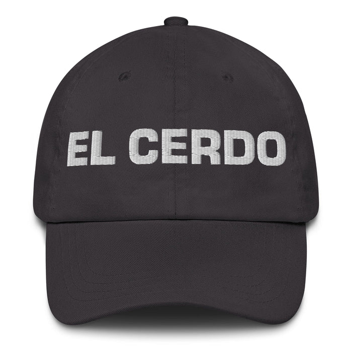 El Cerdo The Pig Mexican Spanish Pride Gift Regalo Dad Hat Mexicada Dark Grey