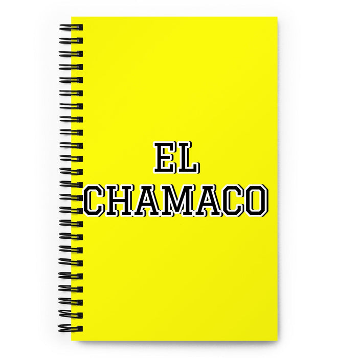 El Chamaco The Kid | Yellow Spiral Notebook, 140 Dotted Sheets | Funny Gift Idea Home Office Work | Mexican Spanish Pride Gift Mexicada