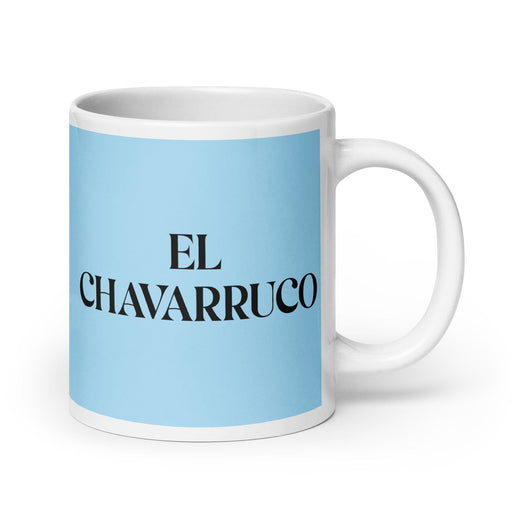 El Chavarruco The Old Kid Funny Home Office Work Coffee Mug Mexican Spanish Pride Gift White Glossy Cup Sky Blue Card Mug Mexicada 20 oz