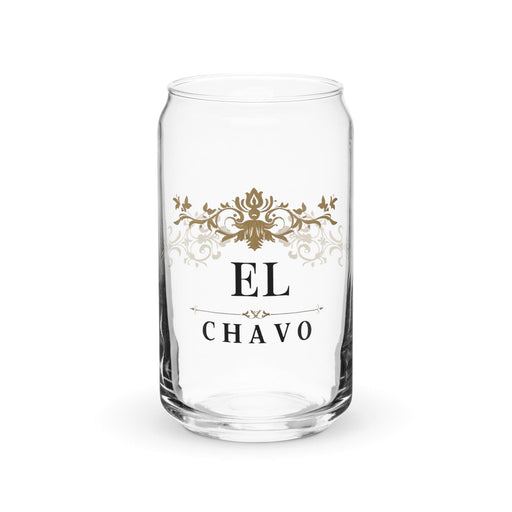 El Chavo Exclusive Art Piece Can-Shaped Glass Home Office Work Mexican Spanish Pride Gift Cup One-Of-A-Kind Calligraphy Glass | E23 Mexicada 16 oz (No Lid No Straw)