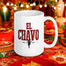 El Chavo Exclusive Art Piece Home Office Work Coffee Mug Mexican Spanish Pride Gift Cup One-Of-A-Kind Calligraphy White Glossy Mug | E1 Mexicada 15 oz