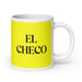 El Checo The Czech Funny Home Office Work Coffee Mug Mexican Spanish Pride Gift White Glossy Cup Yellow Card Mug Mexicada 20 oz