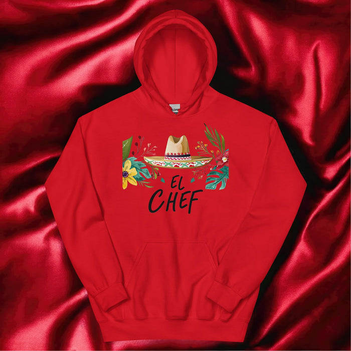 El Chef Exclusive Art Piece Home Office Work Mexican Spanish Pride Gift One-Of-A-Kind Unisex Hoodie | E6 Mexicada Red / S