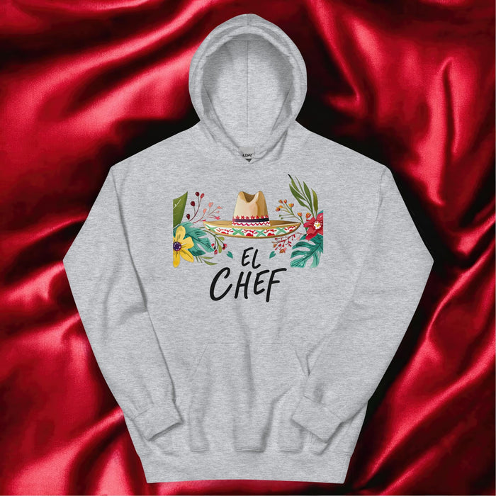 El Chef Exclusive Art Piece Home Office Work Mexican Spanish Pride Gift One-Of-A-Kind Unisex Hoodie | E6 Mexicada Sport Grey / S