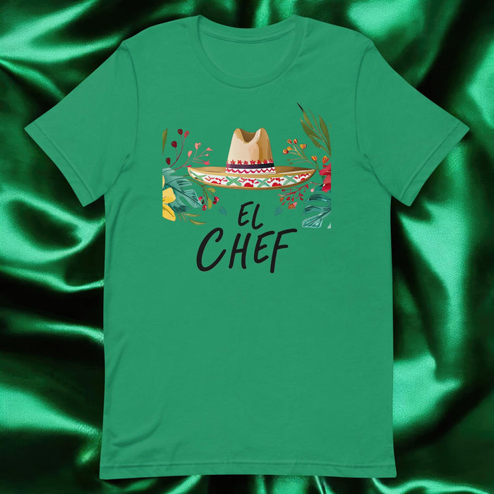 El Chef Exclusive Art Piece Home Office Work Mexican Spanish Pride Gift One-Of-A-Kind Unisex T-Shirt | E6 Mexicada Kelly / S