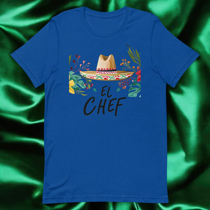 El Chef Exclusive Art Piece Home Office Work Mexican Spanish Pride Gift One-Of-A-Kind Unisex T-Shirt | E6 Mexicada True Royal / S