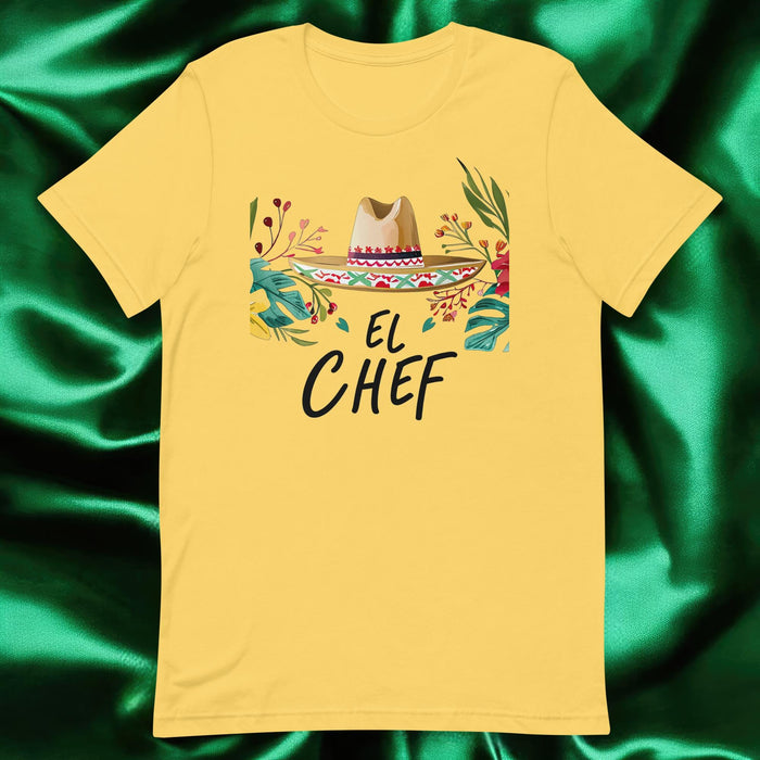 El Chef Exclusive Art Piece Home Office Work Mexican Spanish Pride Gift One-Of-A-Kind Unisex T-Shirt | E6 Mexicada Yellow / S