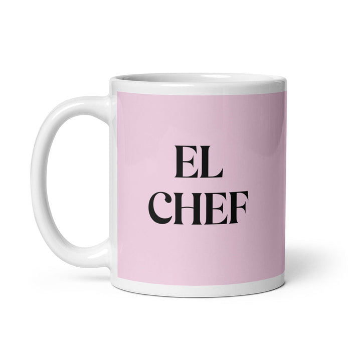 El Chef The Chef Funny Home Office Work Coffee Mug Mexican Spanish Pride Gift White Glossy Cup Light Pink Card Mug Mexicada