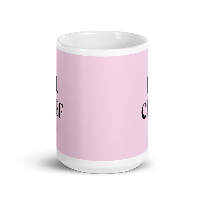 El Chef The Chef Funny Home Office Work Coffee Mug Mexican Spanish Pride Gift White Glossy Cup Light Pink Card Mug Mexicada