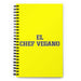 El Chef Vegano The Vegan Chef | Yellow Spiral Notebook, 140 Dotted Sheets | Funny Gift Idea Home Office Work | Mexican Spanish Pride Gift Mexicada