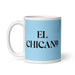 El Chicano The Chicano/Chicana Funny Home Office Work Coffee Mug Mexican Spanish Pride Gift White Glossy Cup Sky Blue Card Mug Mexicada