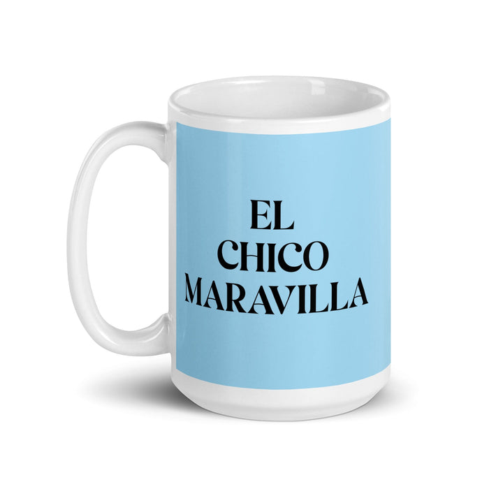 El Chico Maravilla The Wonder Woman / Man Funny Home Office Work Coffee Mug Mexican Spanish Pride Gift White Glossy Cup Sky Blue Card Mug Mexicada