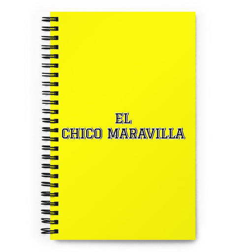 El Chico Maravilla The Wonder Woman / Man | Yellow Spiral Notebook, 140 Dotted Sheets | Funny Gift Idea Home Office Work | Mexican Spanish Pride Gift Mexicada