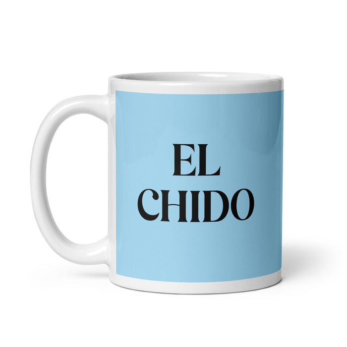 El Chido The Cool One Funny Home Office Work Coffee Mug Mexican Spanish Pride Gift White Glossy Cup Sky Blue Card Mug Mexicada