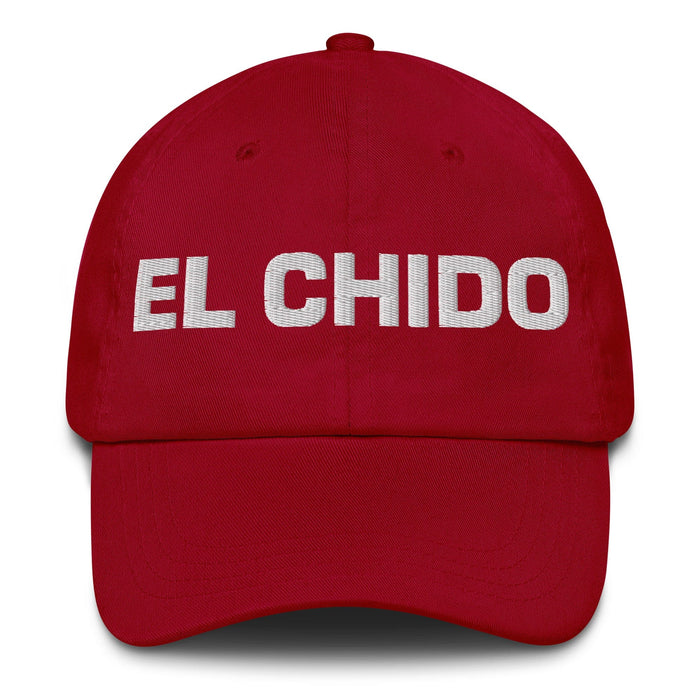 El Chido The Cool One Mexican Spanish Pride Gift Regalo Dad Hat Mexicada Cranberry