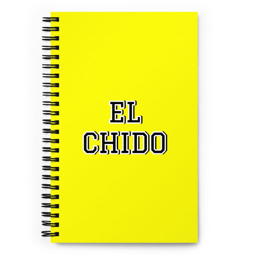 El Chido The Cool One | Yellow Spiral Notebook, 140 Dotted Sheets | Funny Gift Idea Home Office Work | Mexican Spanish Pride Gift Mexicada