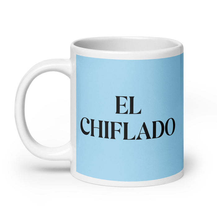El Chiflado The Crazy One Funny Home Office Work Coffee Mug Mexican Spanish Pride Gift White Glossy Cup Sky Blue Card Mug Mexicada