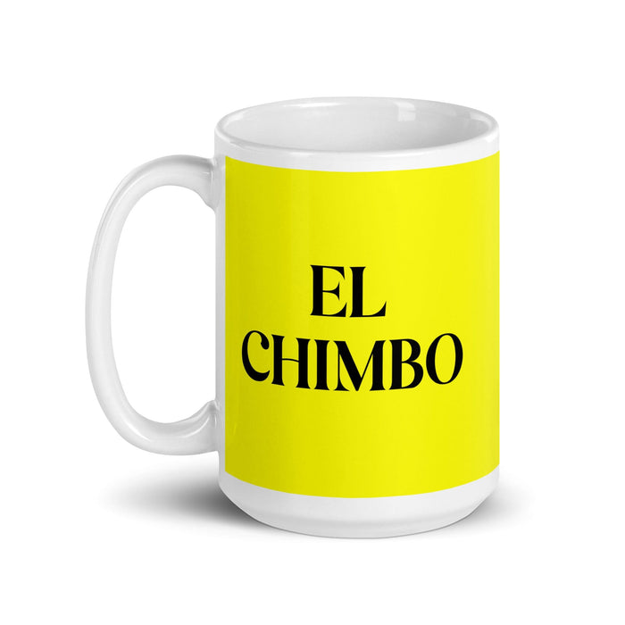 El Chimbo The Cool One Funny Home Office Work Coffee Mug Mexican Spanish Pride Gift White Glossy Cup Yellow Card Mug Mexicada