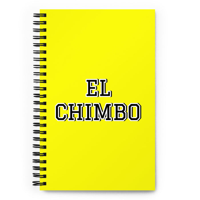 El Chimbo The Cool One | Yellow Spiral Notebook, 140 Dotted Sheets | Funny Gift Idea Home Office Work | Mexican Spanish Pride Gift Mexicada